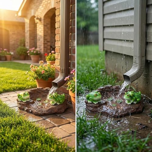 3 Frog Downspout Splash Block (Frog-soil-big)