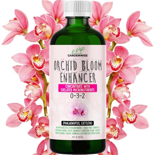 0-3-2 Giant Bloom: Orchid Bloom Enhancer - Orchid Bloom Booster - Orchid Food Fertilizer Concentrate - Chelated Nutrients for Healthy Flower & Reblooms (8 OZ) (8 Fl Oz)