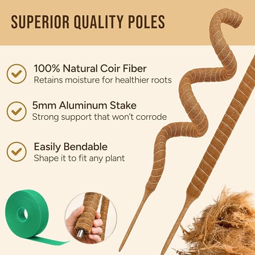 Moss Pole Monstera Plant Support (2-Pack (48 in))