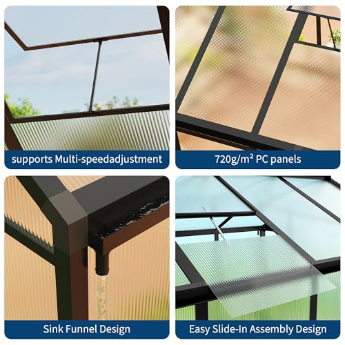 8 x 12 FT Greenhouse (Black / 8x12FT)