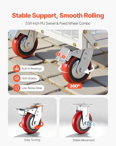 Platform Truck Cart with Cage (44.5 x 26.6 x 42.1 in/ 1130 x 675 x 1070 mm)
