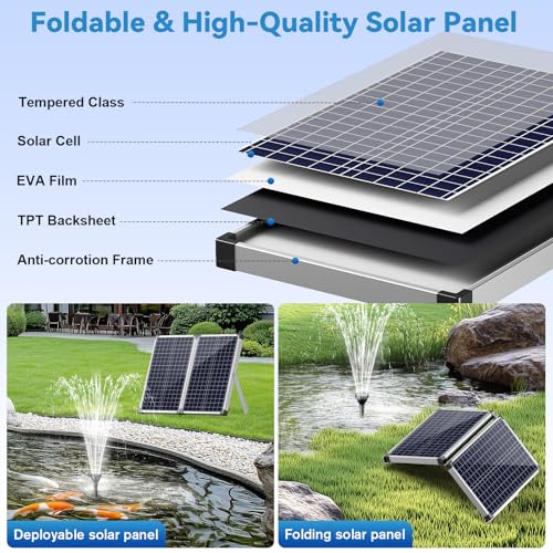55W Solar Fountain Pump for Outdoor Pond (55W)