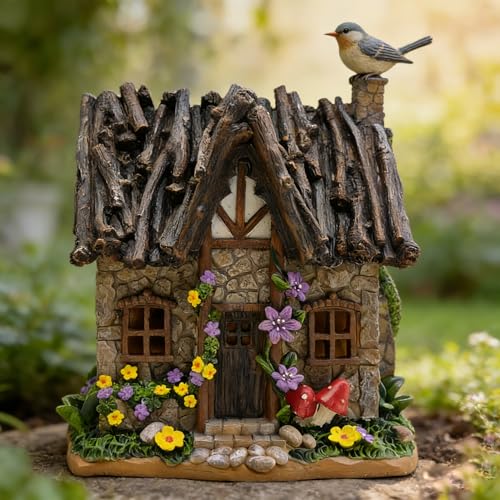 Solar LED Tree House Sculpture (Bird Tree House)