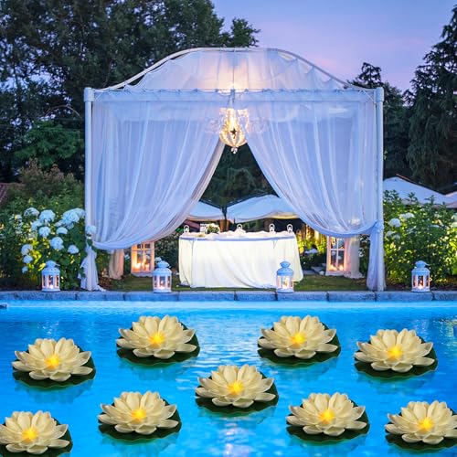 24 PCS Water Activated Floating Lights (Warm White / 6 inch 24pcs)