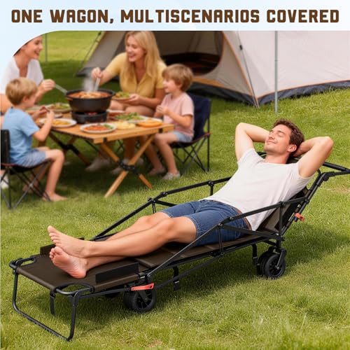 Heavy Duty Folding Wagon (Brown / Large)