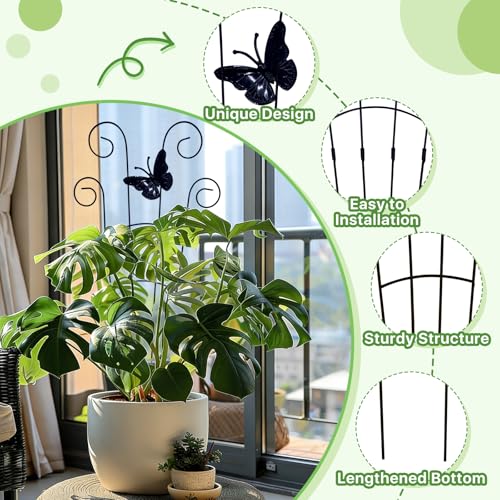 4 Pack 30 Inch Taller Plant Trellis for Potted Climbing Plants Indoor (30inch)