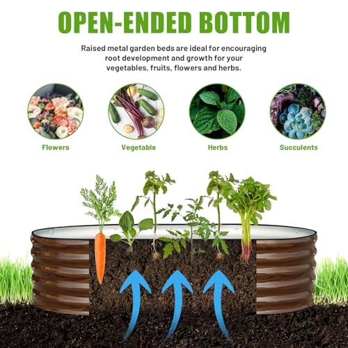 Galvanized Raised Garden Bed (Brown / 6x3x1.5 ft)