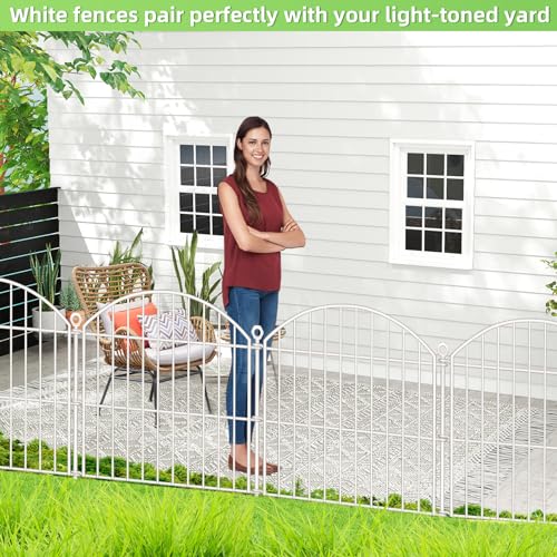 Decorative Garden Fence (White / 24 in(H))