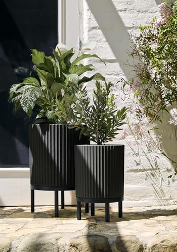 Demi Series Raised Duo Planters (Black/Black / Bundle - 2 Pack)