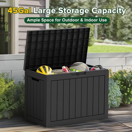 45 Gallon Outdoor Storage Box (Black / 45 GAL)