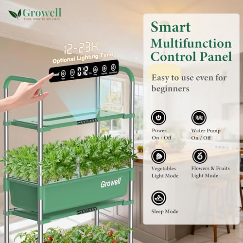 Hydroponics Growing System Kit (Green / 3 Tier/81 Pods)