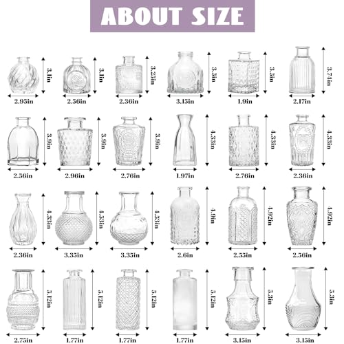 Bud Vases in Bulk 24 (24 Count)