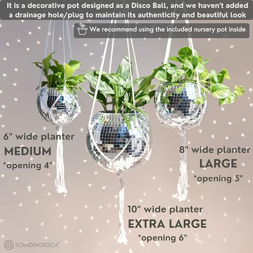 Disco Ball Planter (6" Silver)