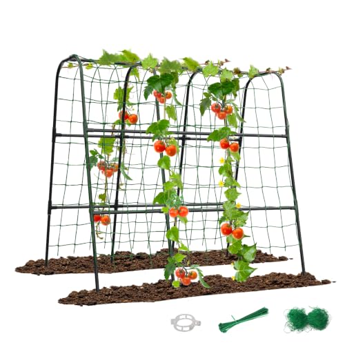 Cucumber Trellis for Garden Vegetable Trellis (47.24inch Arch)