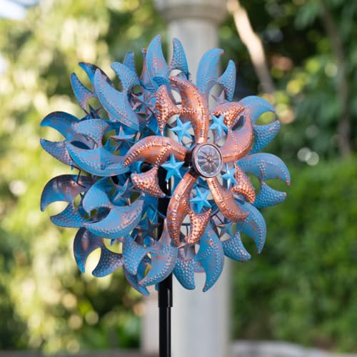 Wind Spinner Outdoor (13‘’Blue Copper with Star)