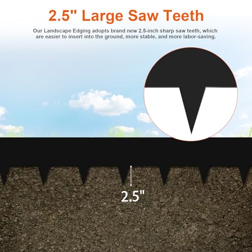 33ft. 10 Pack Metal Landscape Edging (Black / 6 Inch)