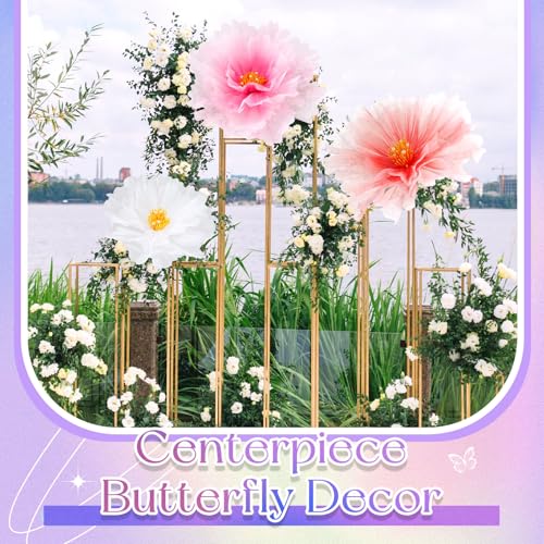 6 Pcs Giant Flowers Decoration for Wedding (Flowers / White,pink,rose Red)