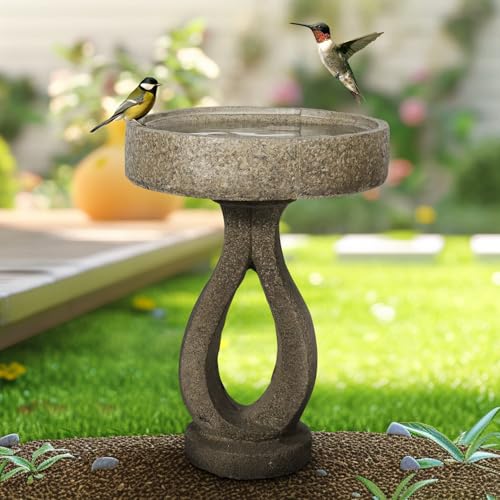 21.8”Birdbaths for The Garden Clearance (21.8in. H / stone-brown)