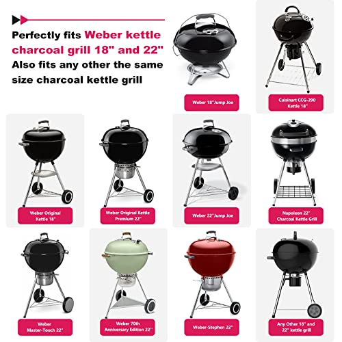 Grill Table for Weber 22" &18" Original Kettle (50" x 24.2" x 31.1" inches|30001)