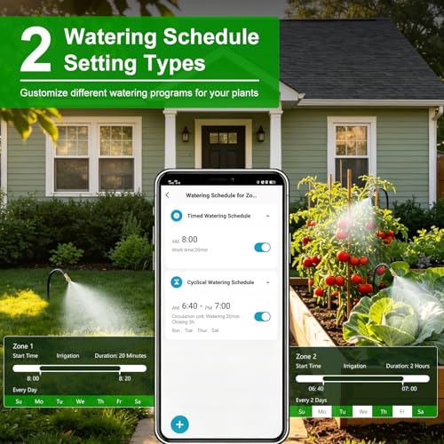120FT WiFi Solar Drip Irrigation System (120-Foot Dual-Tube Brass Solar Wireless Timer)