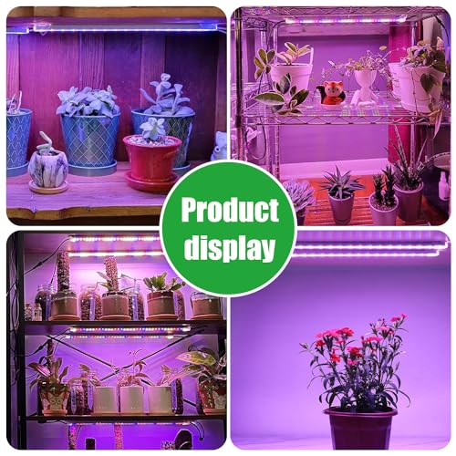 Two Strip Growing Lamp for Indoor Plants (Red+Blue+Yellow / 13Inch 2 Head 1 Pack)