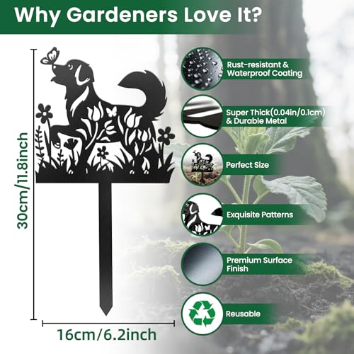 Wildflowers Puppies Garden Plant Marker (Wildflowers Puppies and Butterflies)