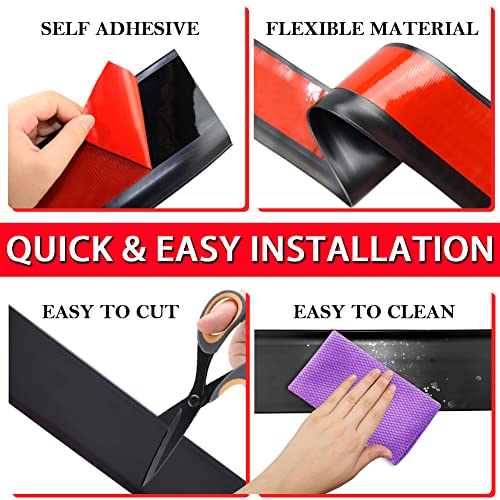 Vinyl Wall Base Rubber Baseboard Molding Trim Self Adhesive 4" Wide (60 Foot)