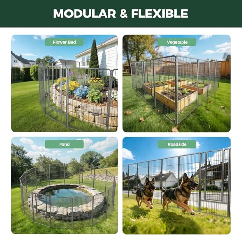 No Dig Garden Fence (Silver / 45"H)