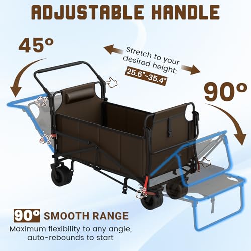 Heavy Duty Folding Wagon (Brown / Large)