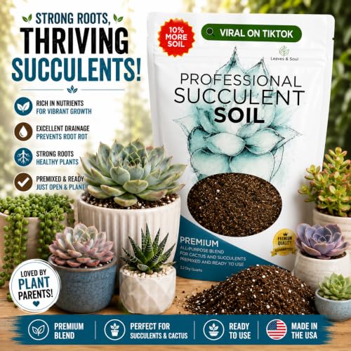 Professional Succulent Soil Mix Ready to Use Extra Large 8.2 Quarts (262.4 Ounce)