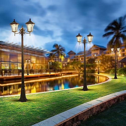 2 Head Outdoor Solar Lamp Post Lights with Waterproof (Xxl-2-s)