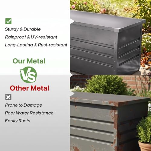 260 Gallon Metal Deck Box (Light Gray / 260 Gal(Metal))