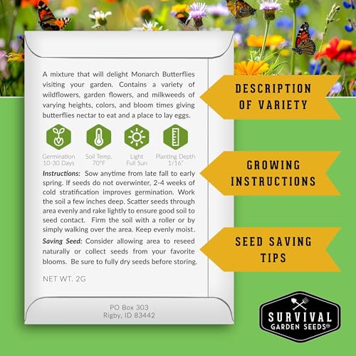 Butterfly and Bee Flower Seeds for Planting