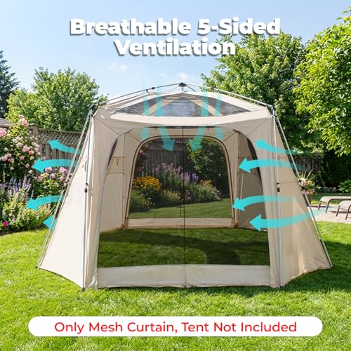2 Pcs Mesh Door Curtains