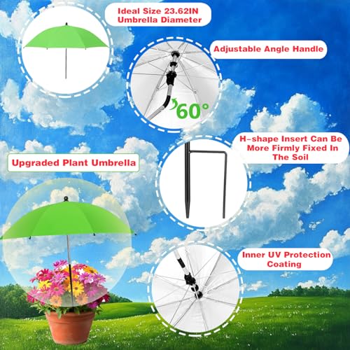 4 Pack Plant Umbrellas for Outdoor Plants (4 Count)