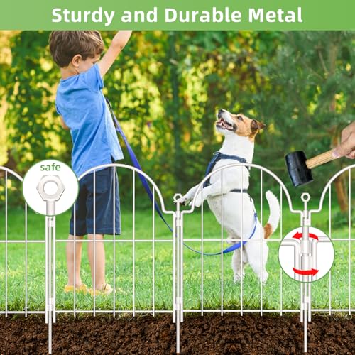 30 Pack White Decorative Garden Fence (White / 17 in(H))