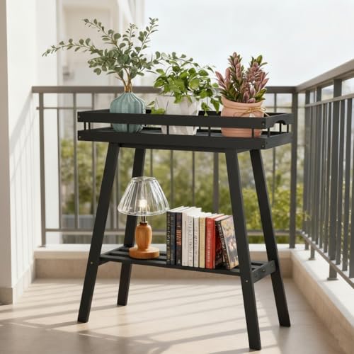 Bamboo Plant Stand Indoor (Bamboo Black)