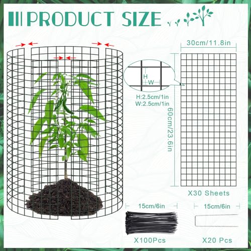 10Packs 24"x12"Plant Protectors from Animals (30 Count)