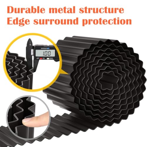 Corrugated Metal Garden Edging 6" x 100Ft (Black)