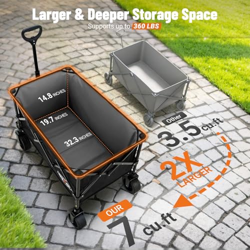 Ultra Compact Collapsible Wagon Cart