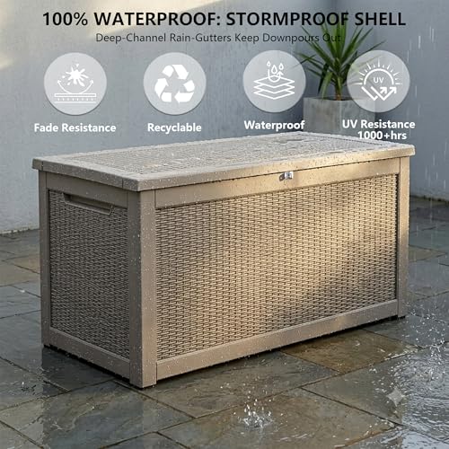 Outdoor Storage Box (Grey / 320 Gallon 3.0 Max)