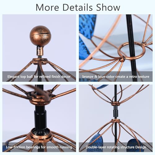 Large Wind Spinner Outdoor (Blue,bronze)