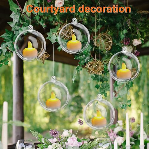 80 Pcs 2.76 Inch Clear Acrylic Fillable Balls (80 Count)