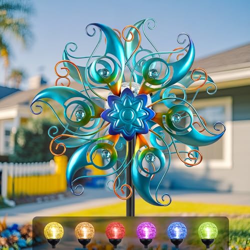 Solar Wind Spinner Outdoor (Peacock Feather)