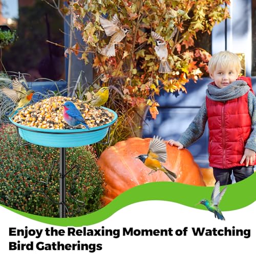 Bird Baths for Outside (Blue)