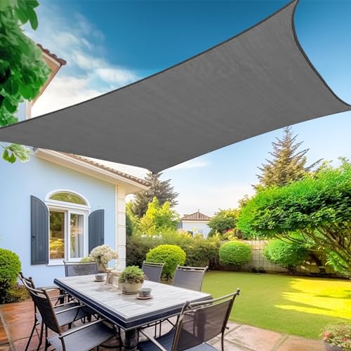 20'X26' Sun Shade Sail Dark Gray Curved Rectangle (Dark Gray / 2 0' X 2 6')
