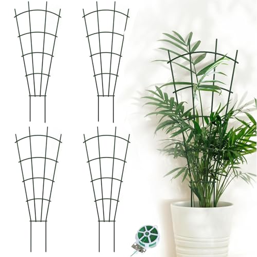 4 Pack Metal Trellis for Potted Plants (4Pack-32 inch)