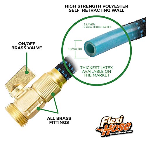 Expandable Garden Hose with 8 Function Nozzle