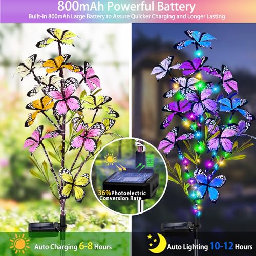 Solar Garden Lights Outdoor Waterproof (Colorful / 6 Pack)