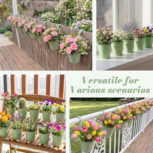 Hanging Flower Pots (Green(5in))